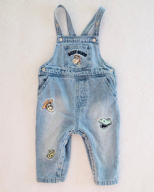 Disney Baby Toy Story "Best Buds" Denim Overalls: 12M