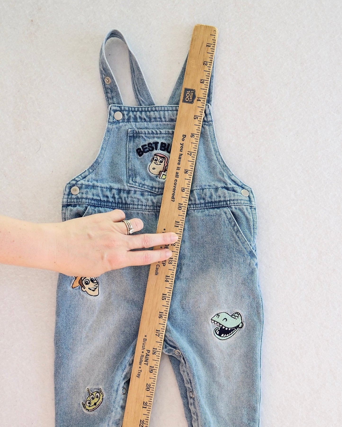 Disney Baby Toy Story "Best Buds" Denim Overalls: 12M