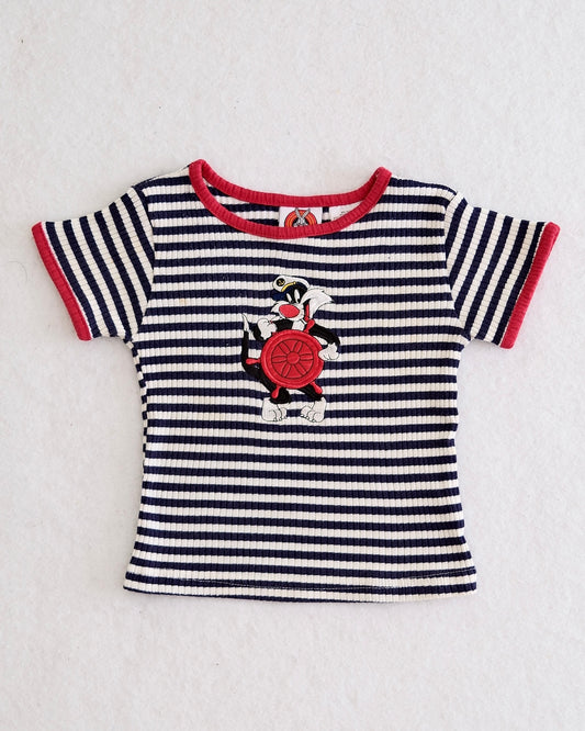 Vintage Looney Tunes Sylvester Sailor Ribbed Tee: 24m?