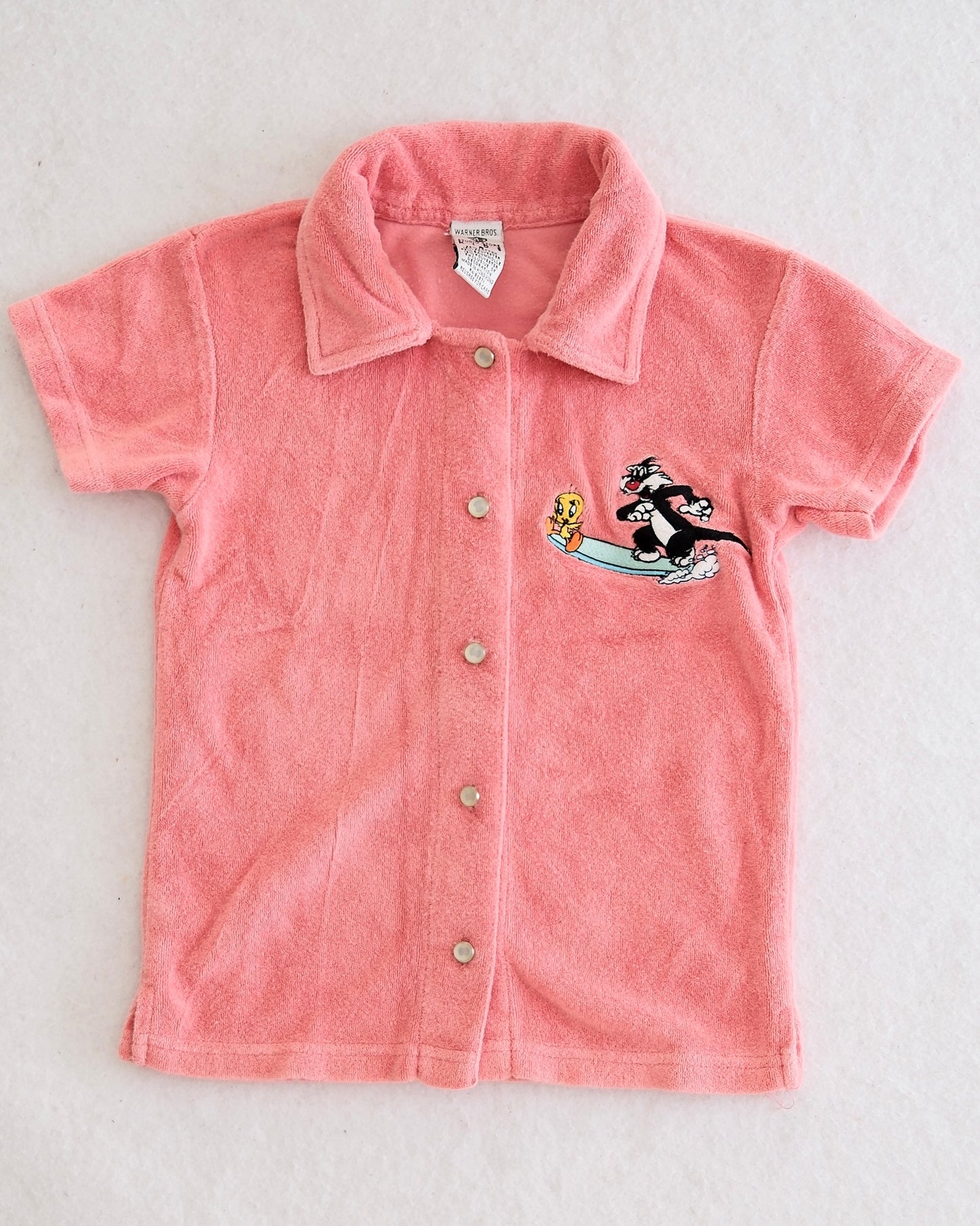 Vintage Warner Bros Sylvester + Tweety Terry Top: 4T?