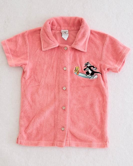 Vintage Warner Bros Sylvester + Tweety Terry Top: 4T?