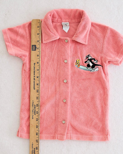 Vintage Warner Bros Sylvester + Tweety Terry Top: 4T?
