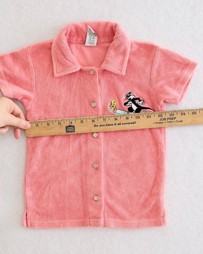 Vintage Warner Bros Sylvester + Tweety Terry Top: 4T?