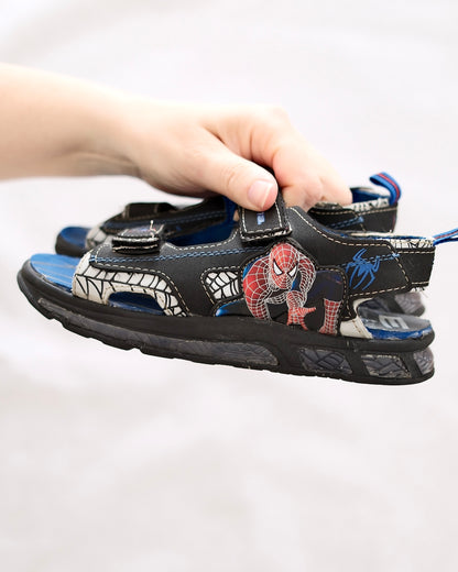 Y2K Spider-Man Sport Light Up Sandals: size 13.5