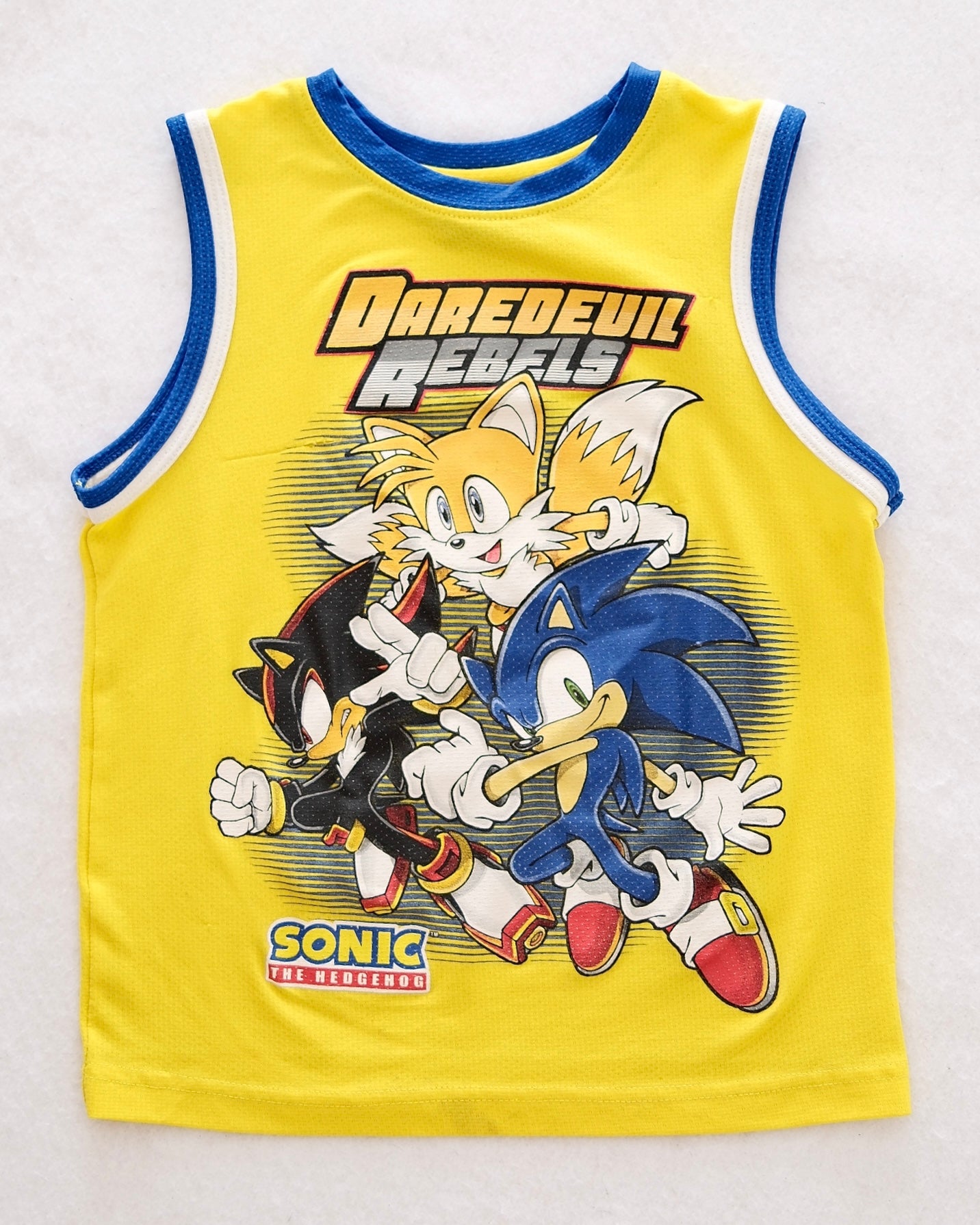 Y2K Sonic the Hedgehog "Daredevil Rebels" Basketball Tank: 6/7y