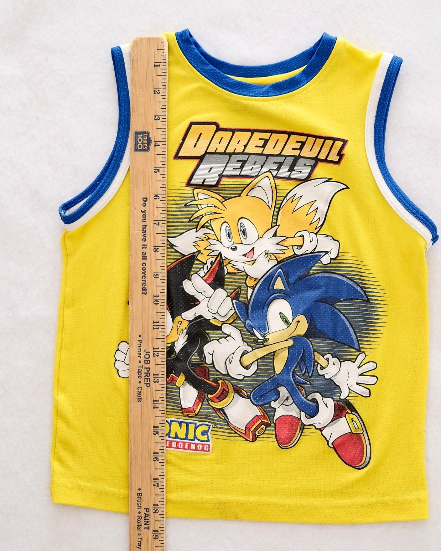 Y2K Sonic the Hedgehog "Daredevil Rebels" Basketball Tank: 6/7y
