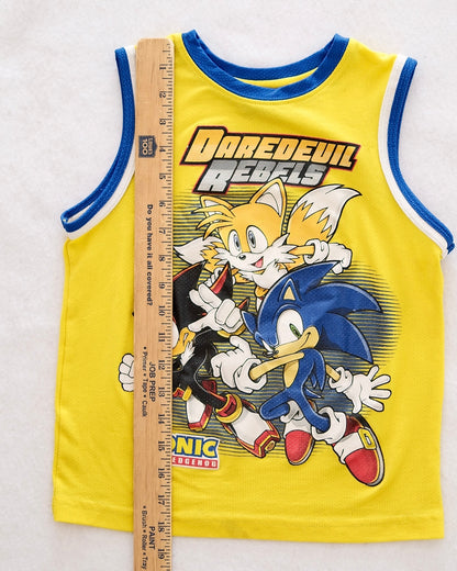 Y2K Sonic the Hedgehog "Daredevil Rebels" Basketball Tank: 6/7y