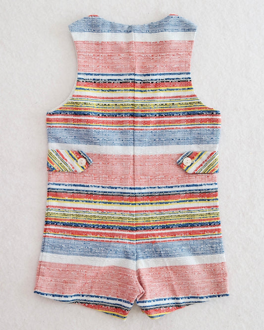 Vintage Magic Years Textured Stripe Jon Jon Romper: 24m?