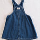 Vintage Polo Jeans Co. Ralph Lauren Denim Overall Dress with RL Flag Patch: 24m - Yellow Clover Vintage Kids Clothes
