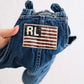 Vintage Polo Jeans Co. Ralph Lauren Denim Overall Dress with RL Flag Patch: 24m - Yellow Clover Vintage Kids Clothes