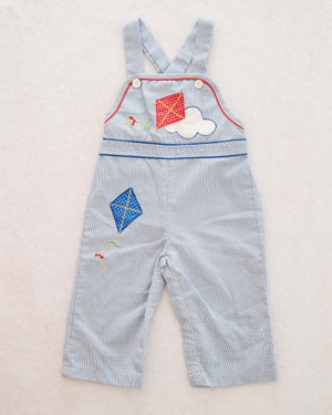Vintage Tiny Tots Baby Striped Kite Romper: Size 18M