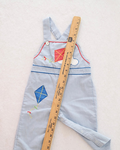 Vintage Tiny Tots Baby Striped Kite Romper: Size 18M