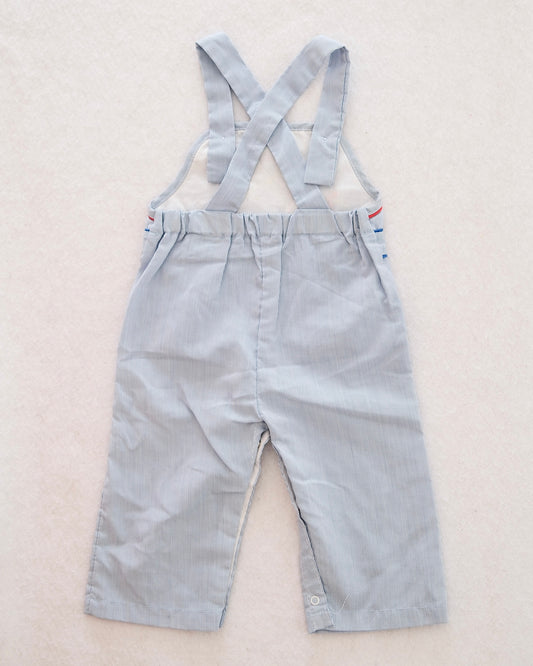 Vintage Tiny Tots Baby Striped Kite Romper: Size 18M