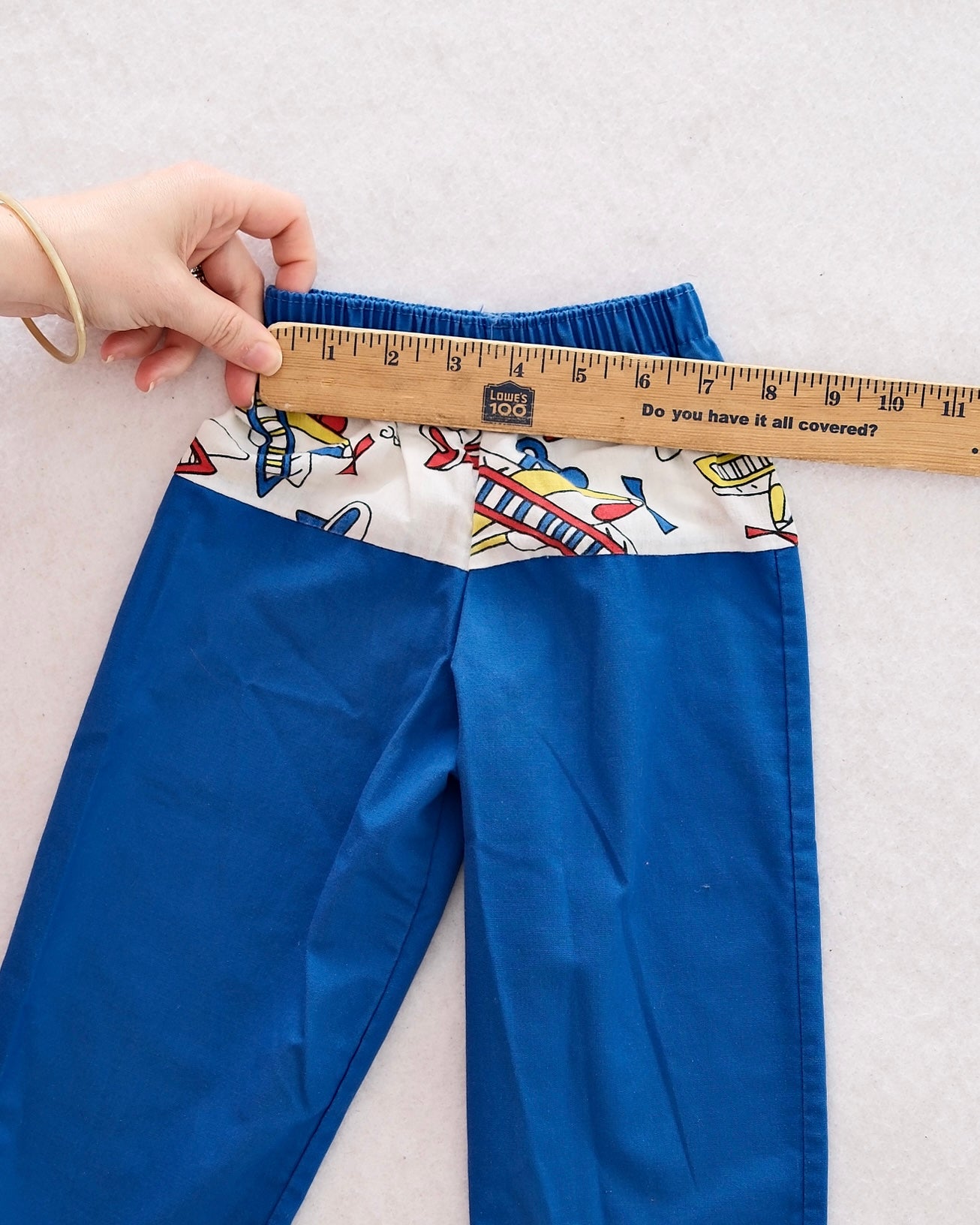 Vintage Toddler Airplane Print Shirt and Pants Set: Size 2