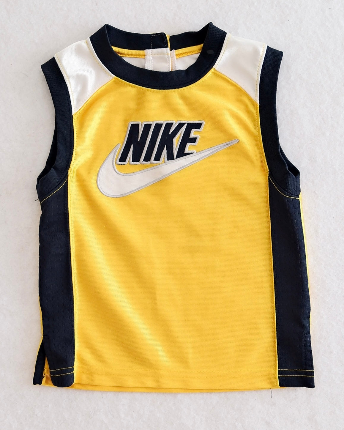 Y2K Nike Yellow + Navy Jersey Tank: 12m