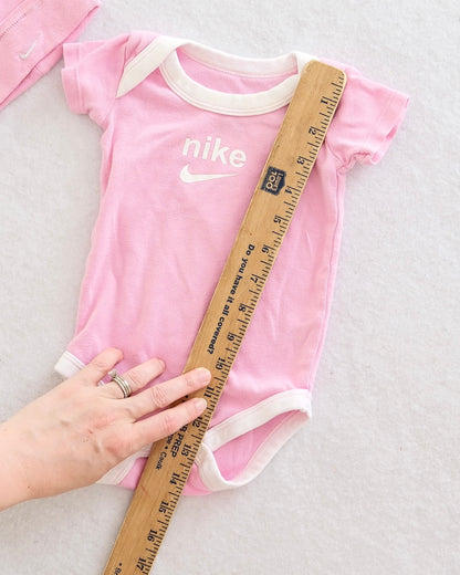 2010s Nike Pink Bodysuit + Beanie Set: 3m