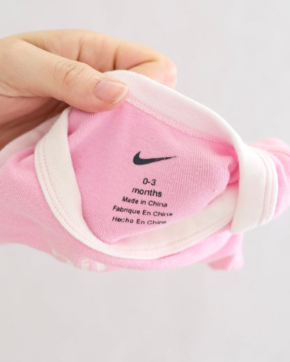 2010s Nike Pink Bodysuit + Beanie Set: 3m