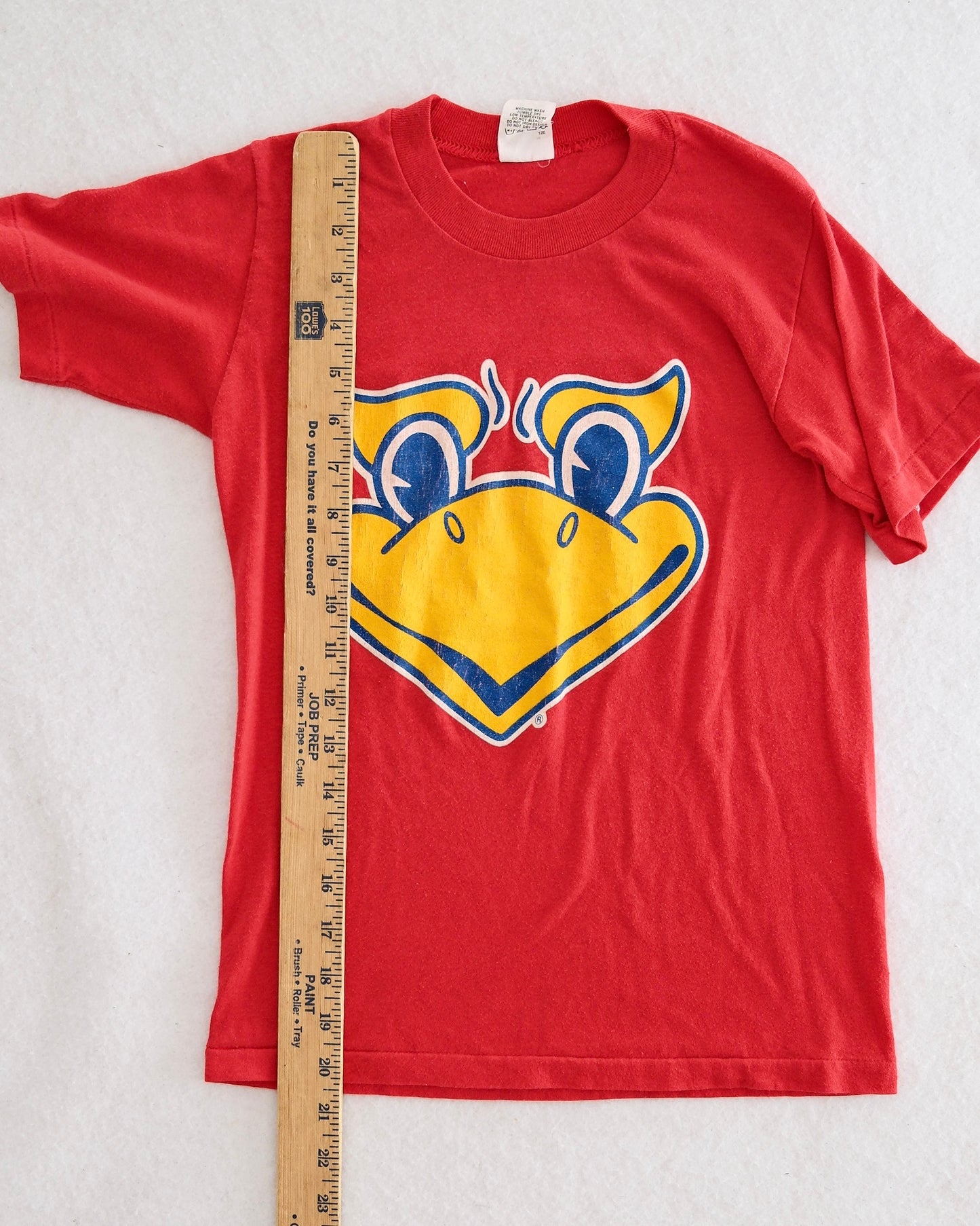 Vintage Kansas Jayhawks Kids Mascot Tee: Size 10y