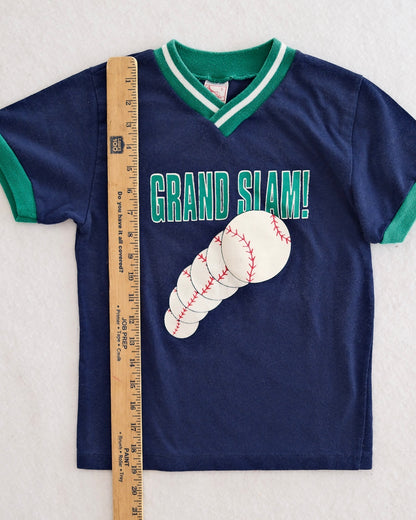 Vintage Buster Brown Kids Grand Slam Baseball Ringer Tee: Size 6