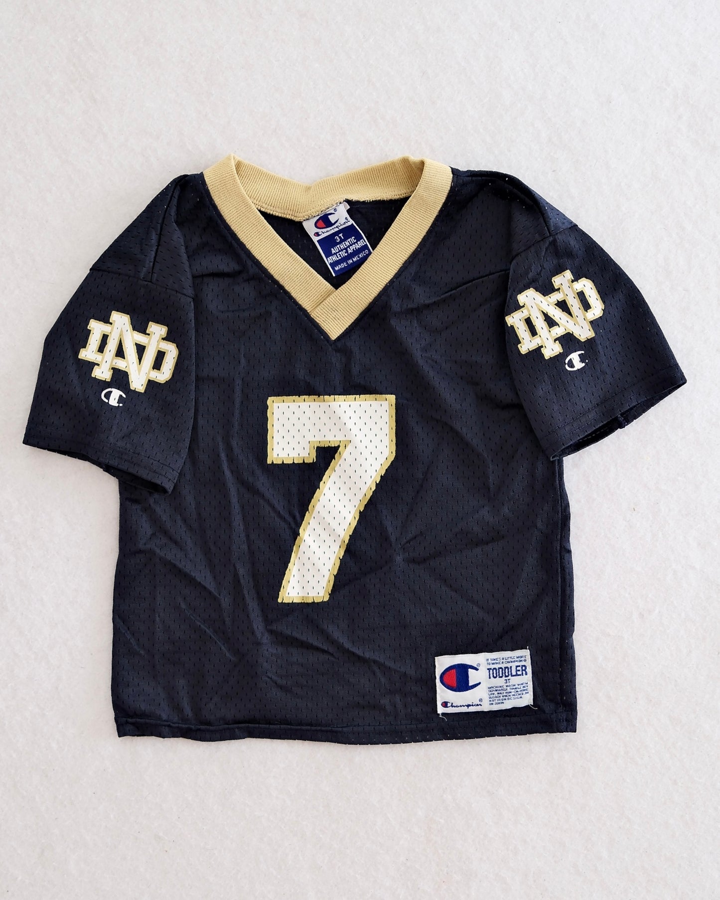 Vintage Champion Notre Dame Toddler Football Jersey: Size 3T