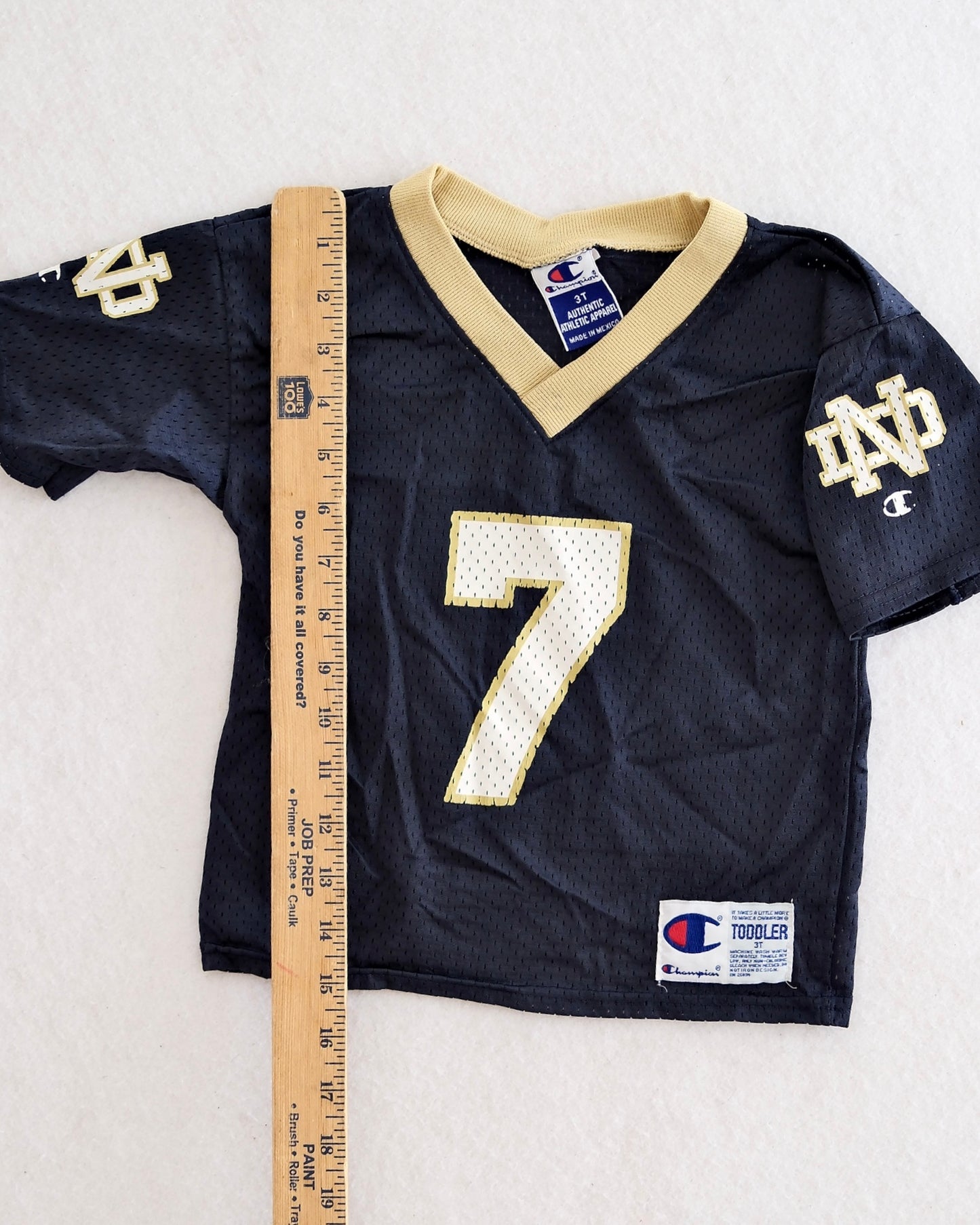 Vintage Champion Notre Dame Toddler Football Jersey: Size 3T