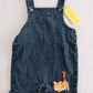 Vintage Gymboree NWT Jungle Parade Leopard Appliqué Denim Overall Shorts: 12-18 Months - Yellow Clover Vintage Kids Clothes