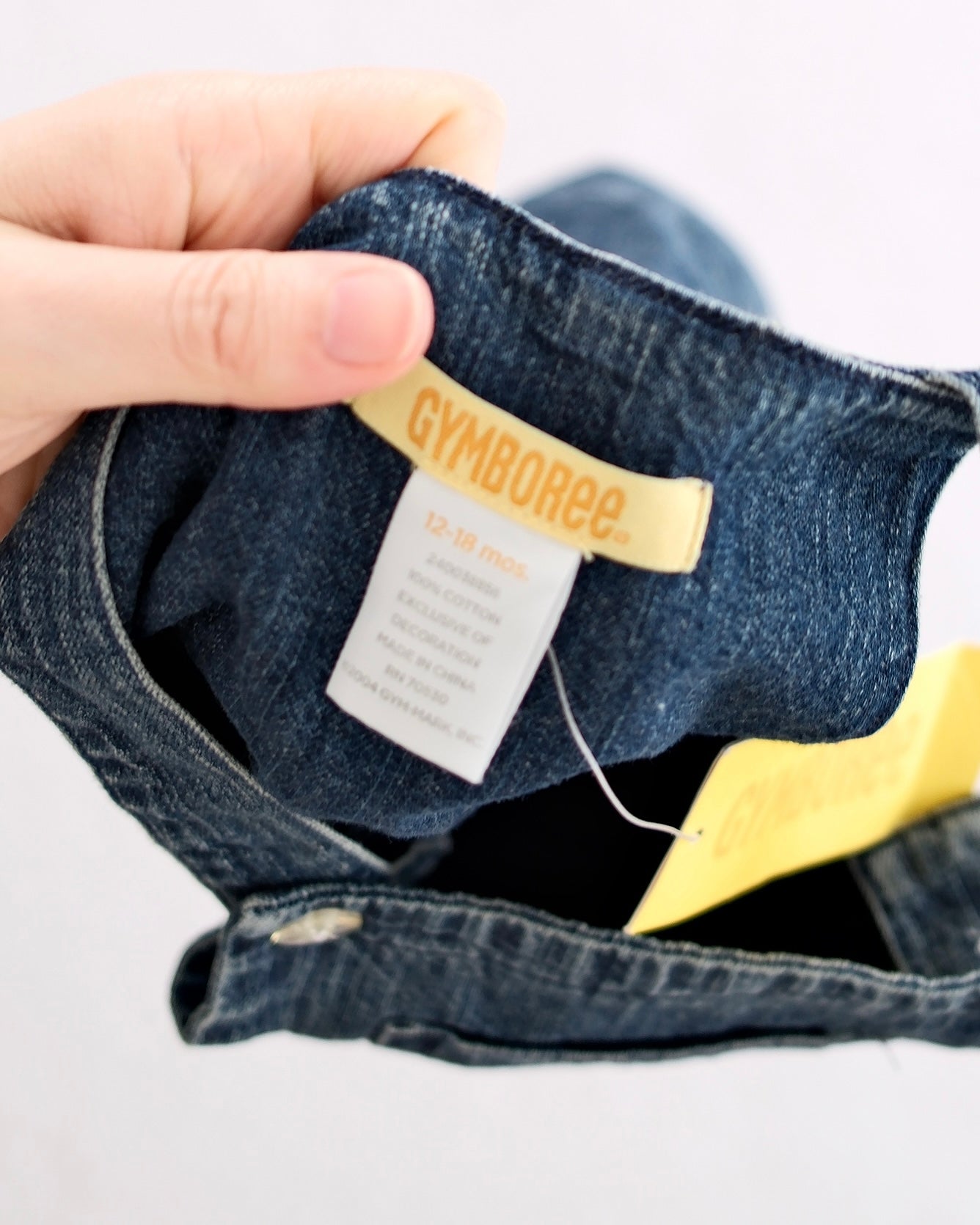 Vintage Gymboree NWT Jungle Parade Leopard Appliqué Denim Overall Shorts: 12-18 Months - Yellow Clover Vintage Kids Clothes