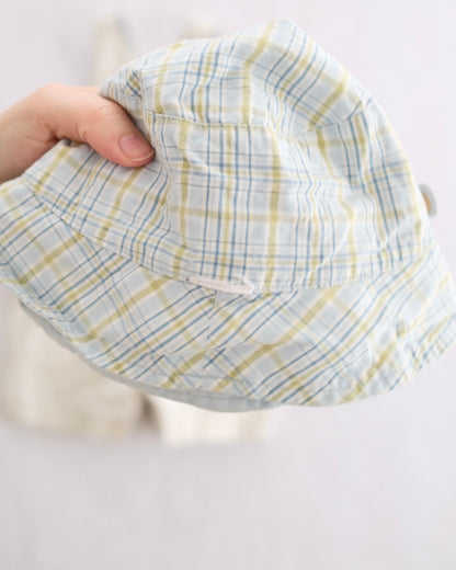 Y2K Gymboree Hedgehog Appliqué Overalls & Sun Hat Set: 18-24 Months - Yellow Clover Vintage Kids Clothes