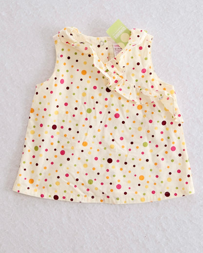 Vintage Gymboree NWT Copa Cabana Polka Dot Tank & Maracas Ruffle Pants Set: 18-24 Months - Yellow Clover Vintage Kids Clothes