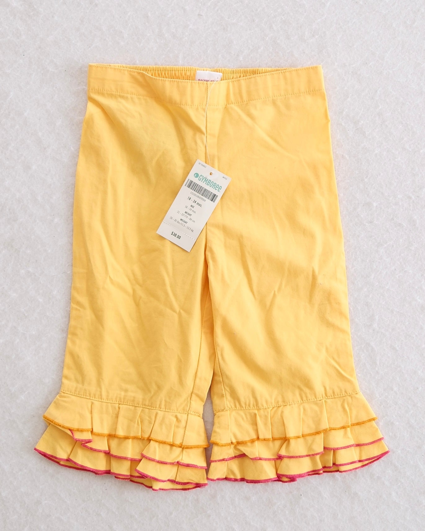 Vintage Gymboree NWT Copa Cabana Polka Dot Tank & Maracas Ruffle Pants Set: 18-24 Months - Yellow Clover Vintage Kids Clothes