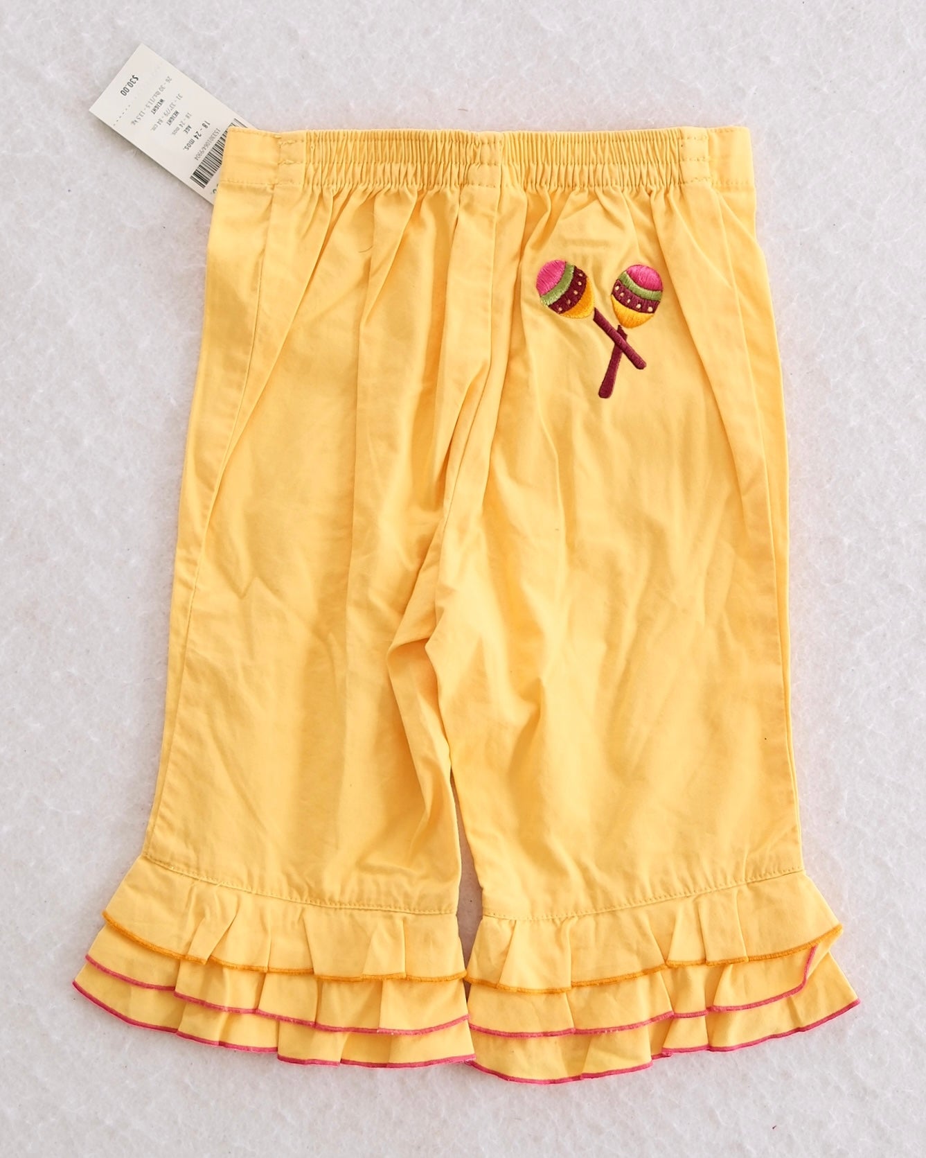 Vintage Gymboree NWT Copa Cabana Polka Dot Tank & Maracas Ruffle Pants Set: 18-24 Months - Yellow Clover Vintage Kids Clothes