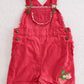 Y2K Gymboree 2007 Strawberry Farm Appliqué Ruffle Shortall: 12-18 Months - Yellow Clover Vintage Kids Clothes