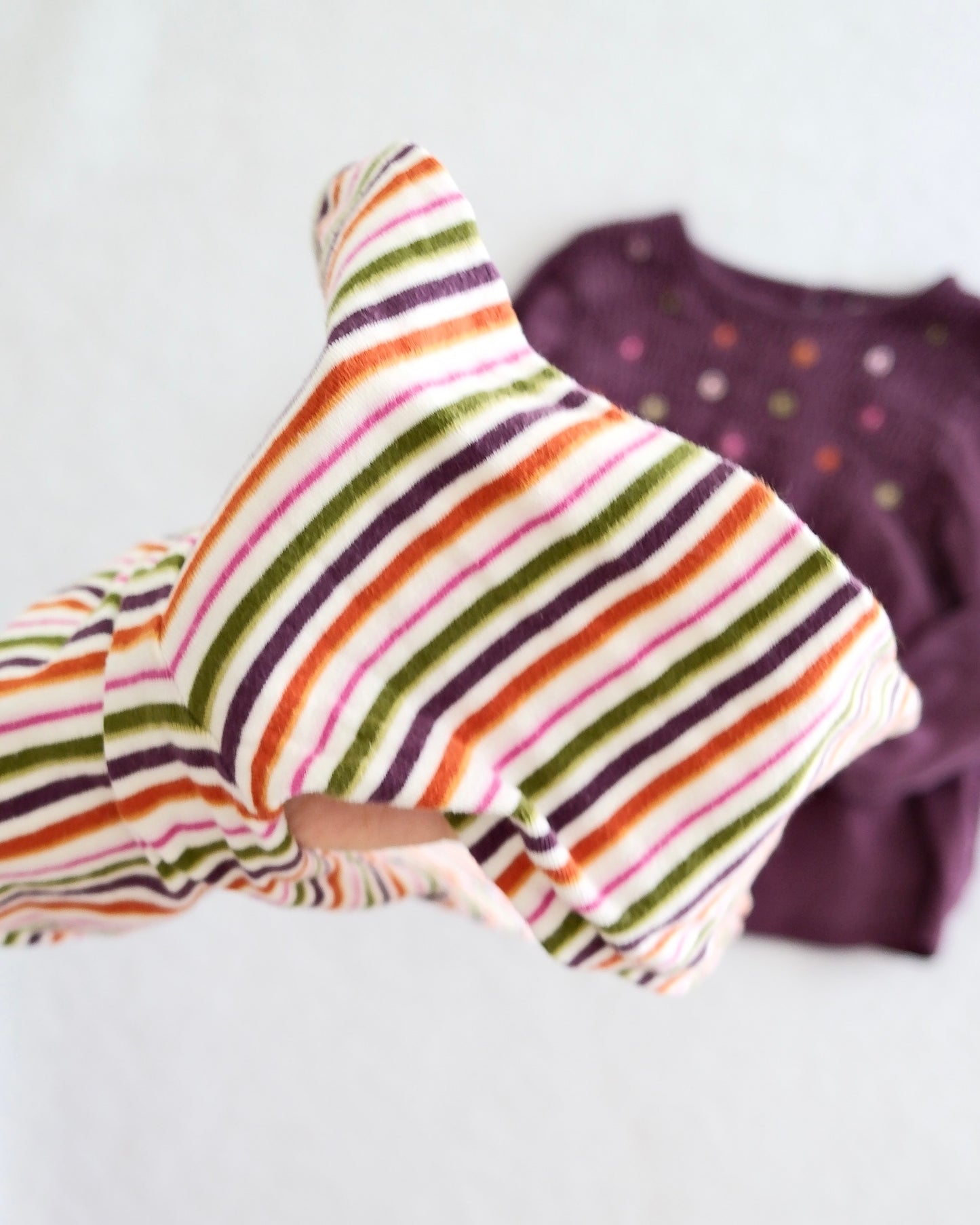 2007 Y2K Gymboree Fall Forest Purple Smocked Top, Cord Pants + Striped Leggings Bundle, size 2/3T