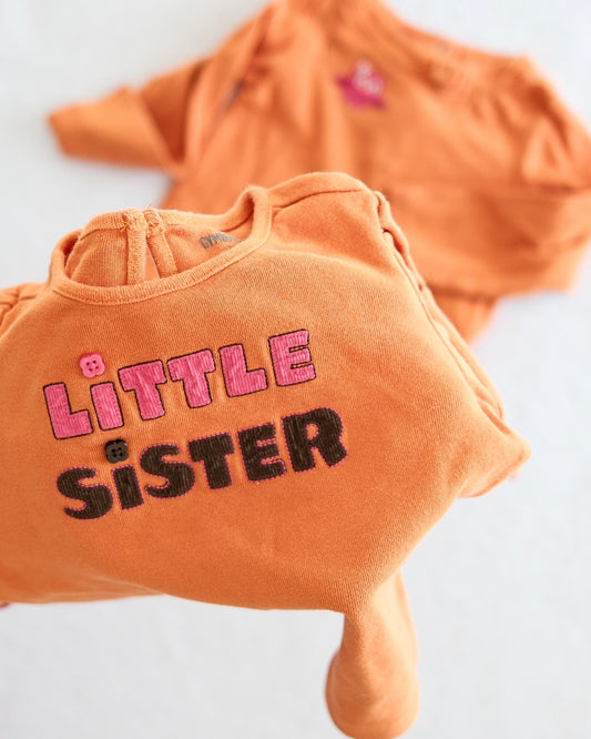Y2K Gymboree Owl and "Little Sister" Tops + Owl Print Leggings, size 3T