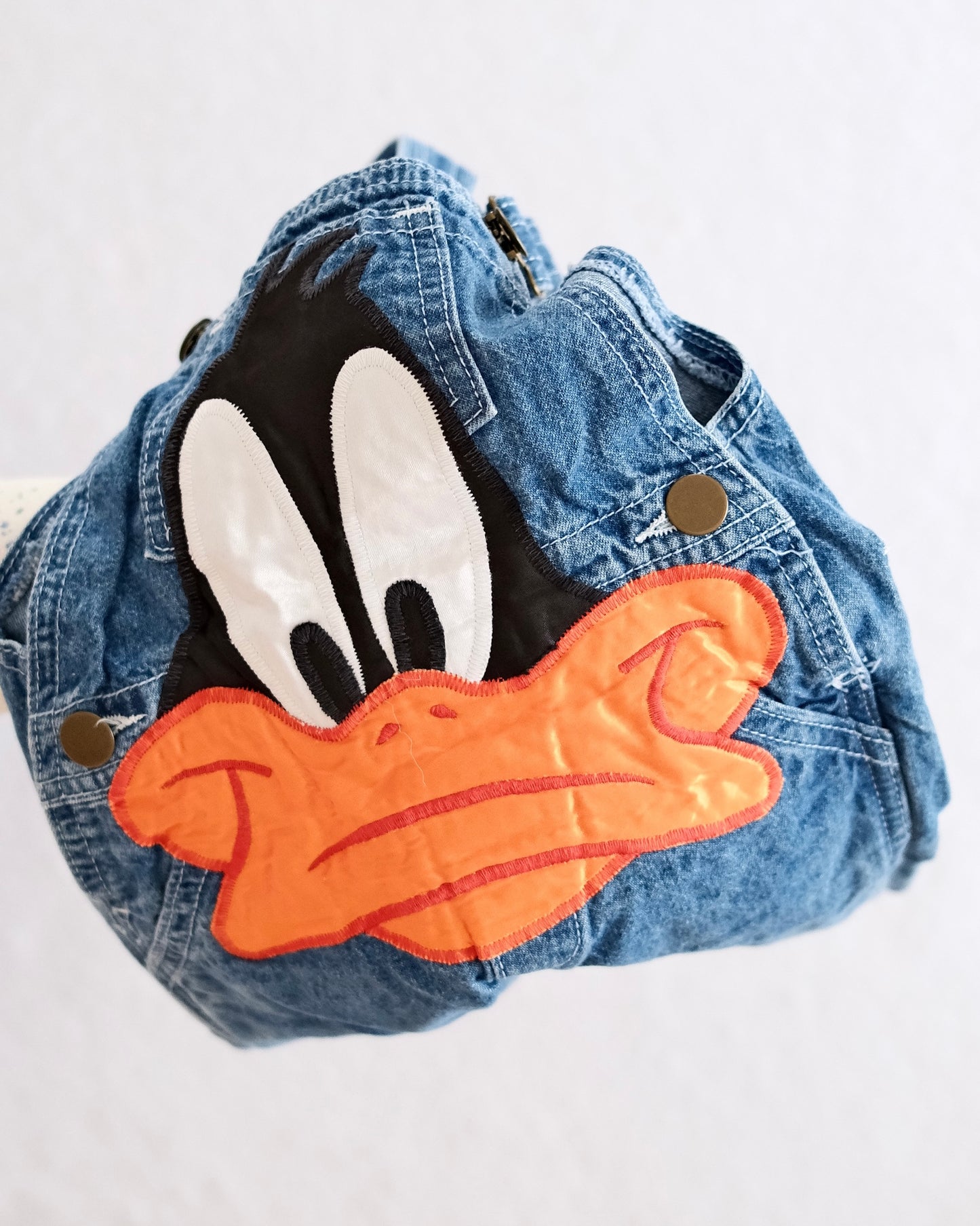 Vintage Daffy Duck Toddler Upcycled Overalls: 2T