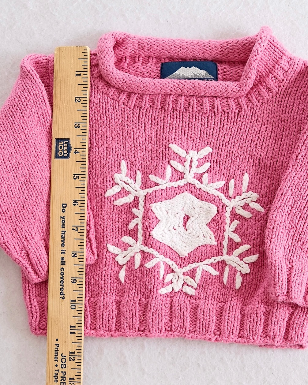Y2K Rey Wear Cotton Snowflake Sweater: 18m