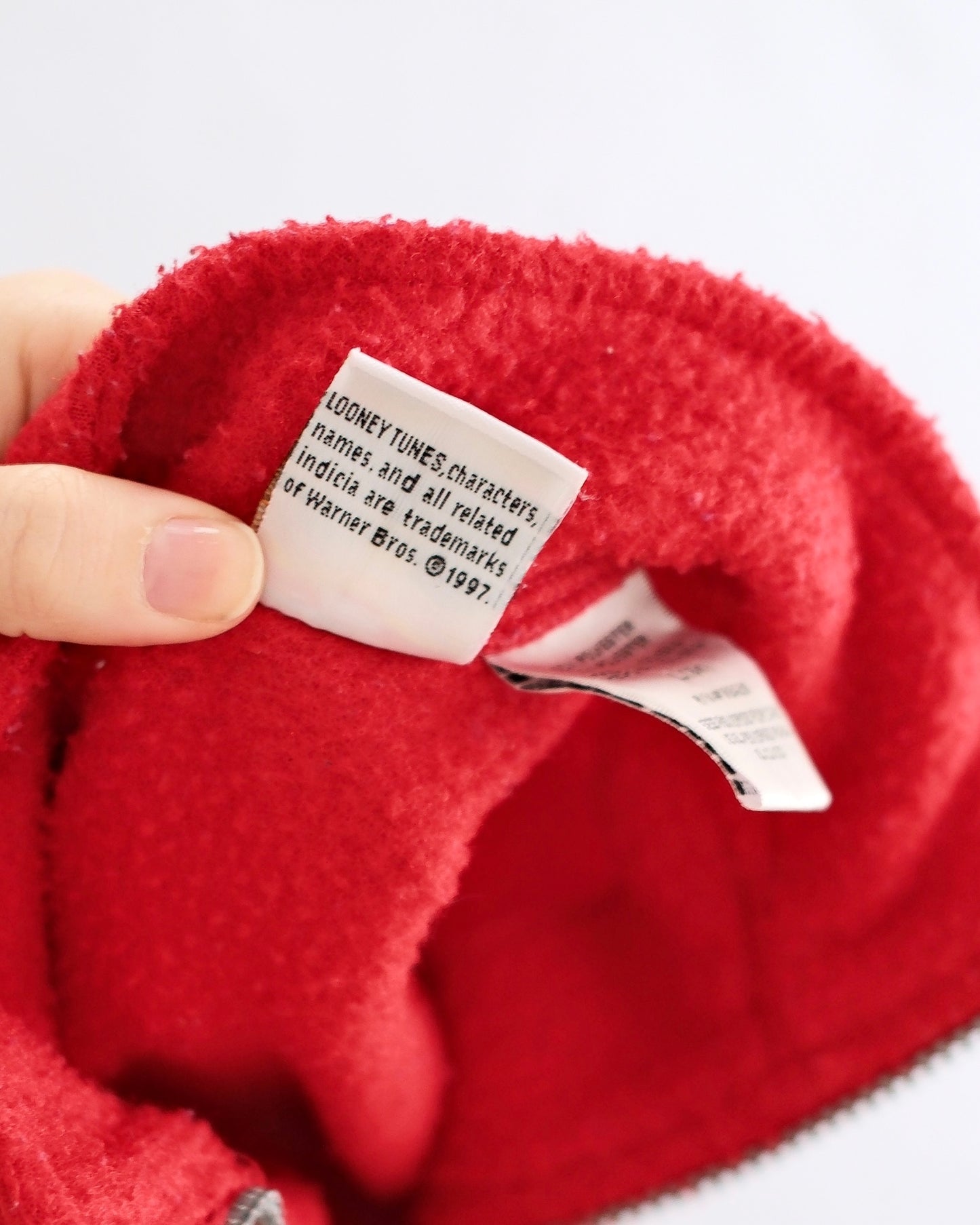 Vintage Looney Tunes Tweety Red Fleece Zip Pullover