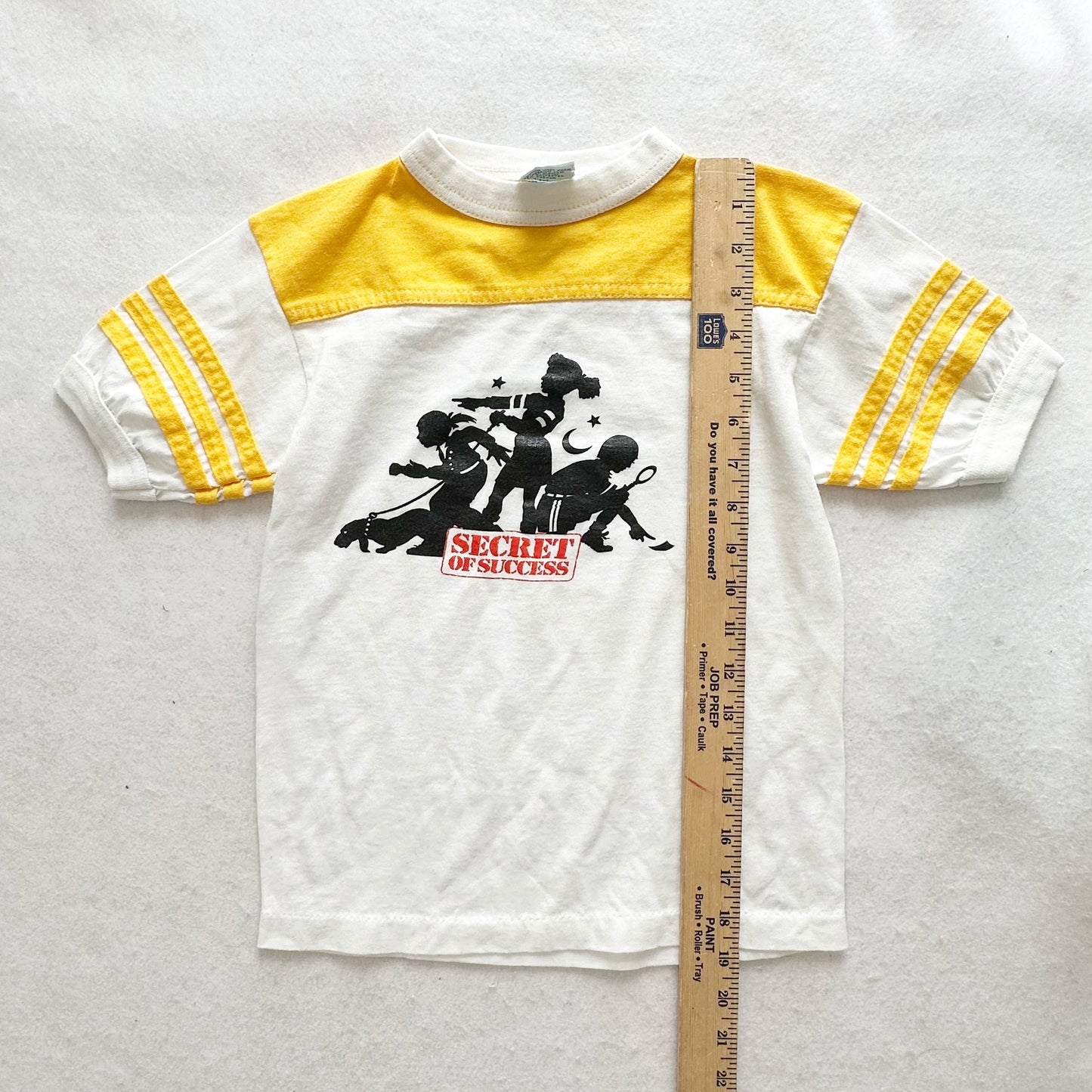 Vintage Adore Secret or Success Tee: 7/8y - Yellow Clover Vintage Kids Clothes