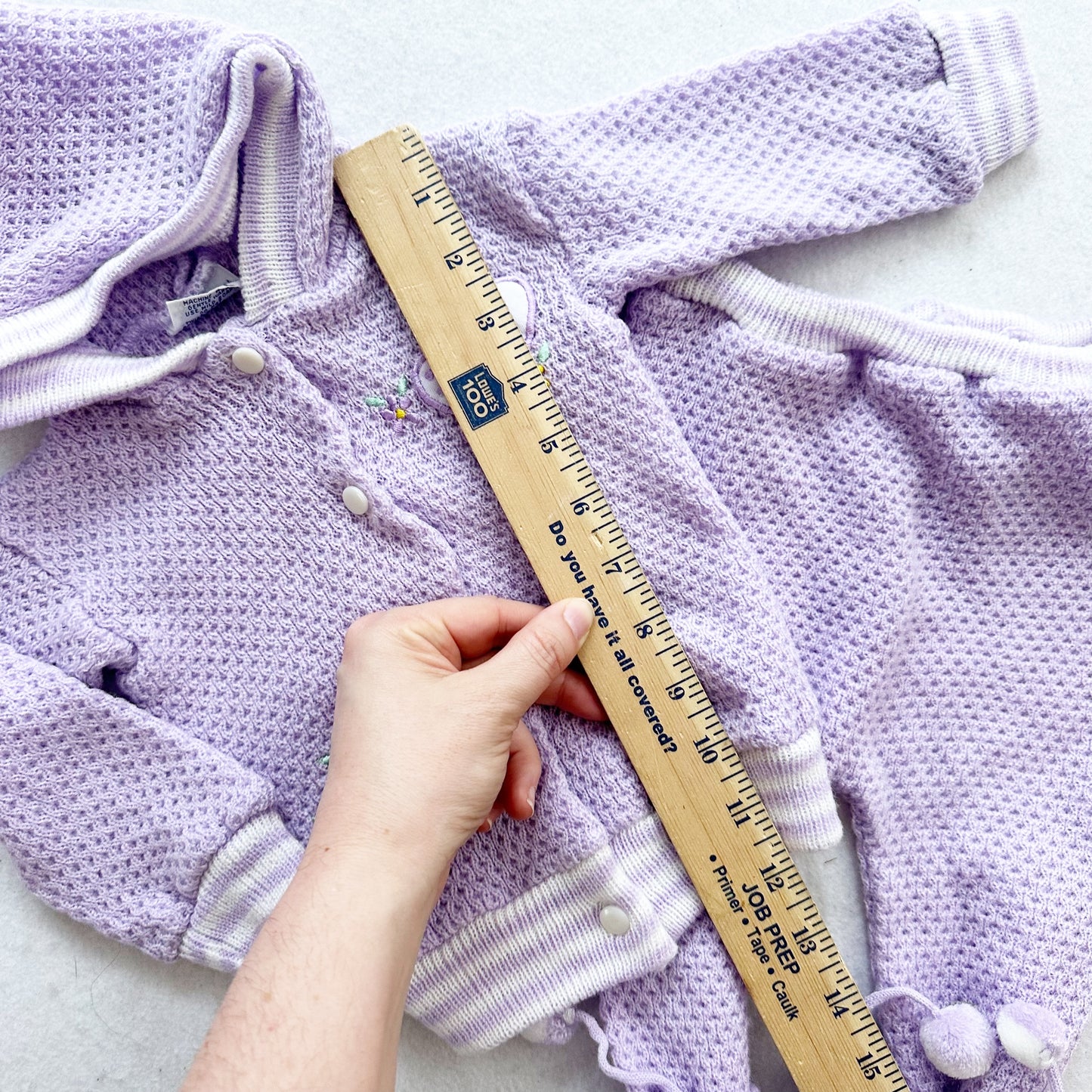 Vintage Lerner Shops Lilac Knit Sweater Set: 18m - Yellow Clover Vintage Kids Clothes