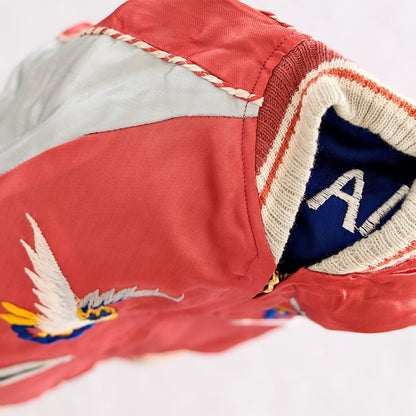 Vintage 1950s Sukajan Style Panama Bomber Jacket: 3T - Yellow Clover Vintage Kids Clothes