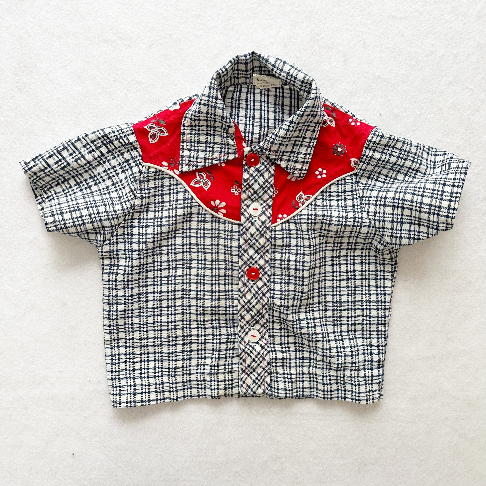 Vintage Toddler Western Shirt: 24m - Yellow Clover Vintage Kids Clothes