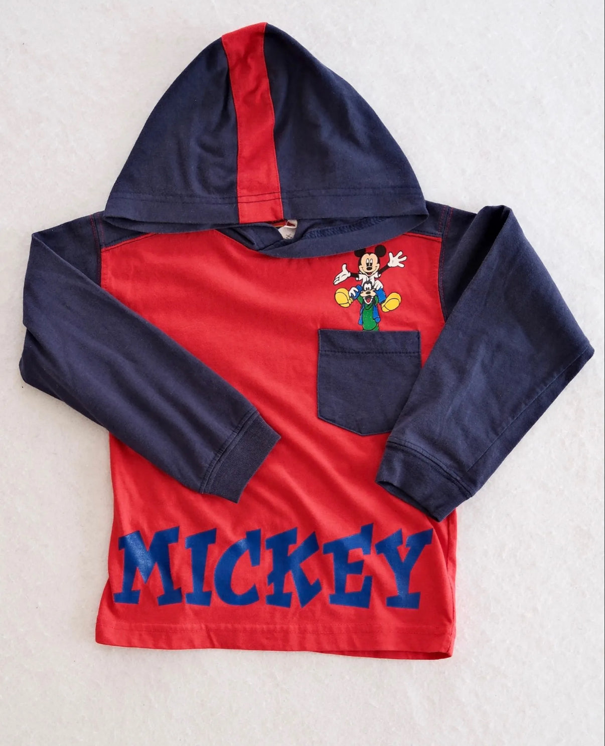 Vintage Mickey for Kids Mickey and Goofy Hooded Pocket Tee: 5T