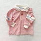 Vintage OshKosh Puppy Parachute Farm Striped Polo: 12m - Yellow Clover Vintage Kids Clothes