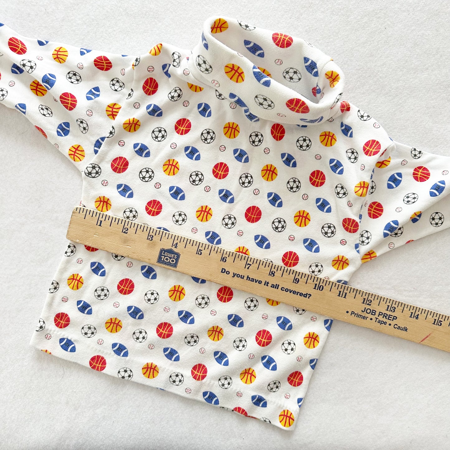 Vintage Kids Corps Sports Balls Turtleneck: 2T? - Yellow Clover Vintage Kids Clothes