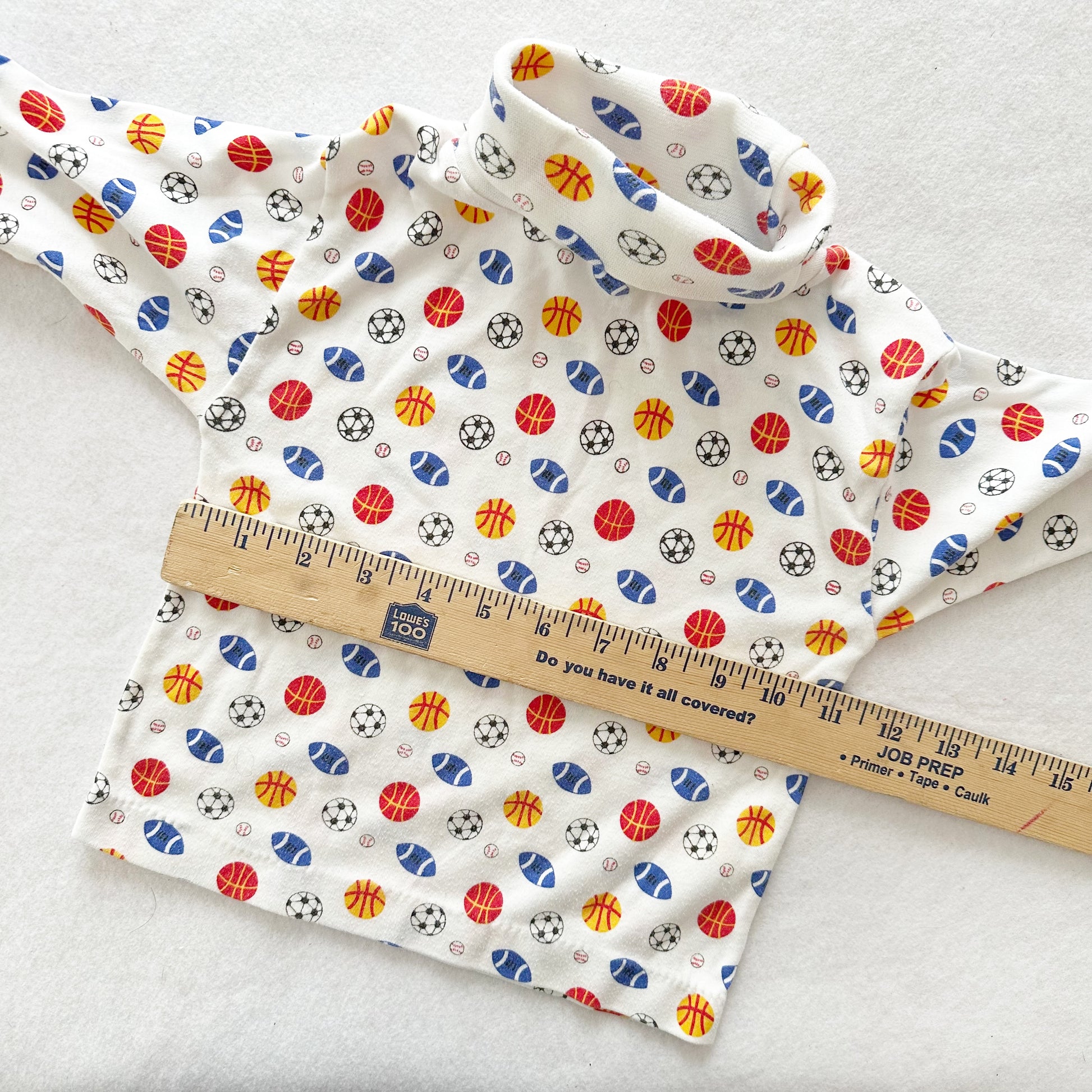 Vintage Kids Corps Sports Balls Turtleneck: 2T? - Yellow Clover Vintage Kids Clothes