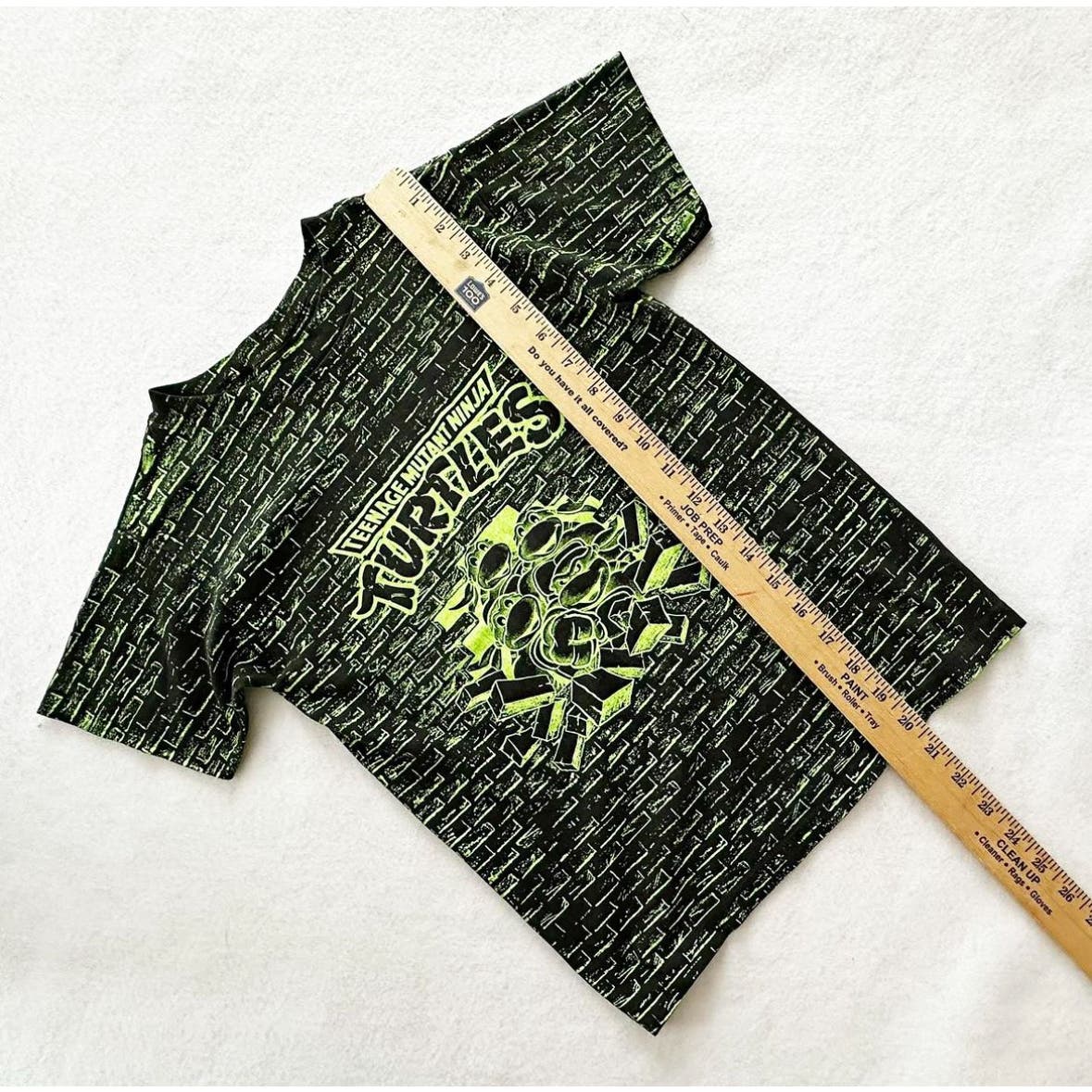 Vintage Teenage Mutant Ninja Turtles AOP Kids Tee: 8y? - Yellow Clover Vintage Kids Clothes