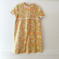 Vintage Handmade Light Orange Floral Shift Dress: 10y - Yellow Clover Vintage Kids Clothes