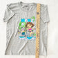 2012 Nick Jr. Dora and Boots Splash Graphic Tee: 8y? - Yellow Clover Vintage Kids Clothes