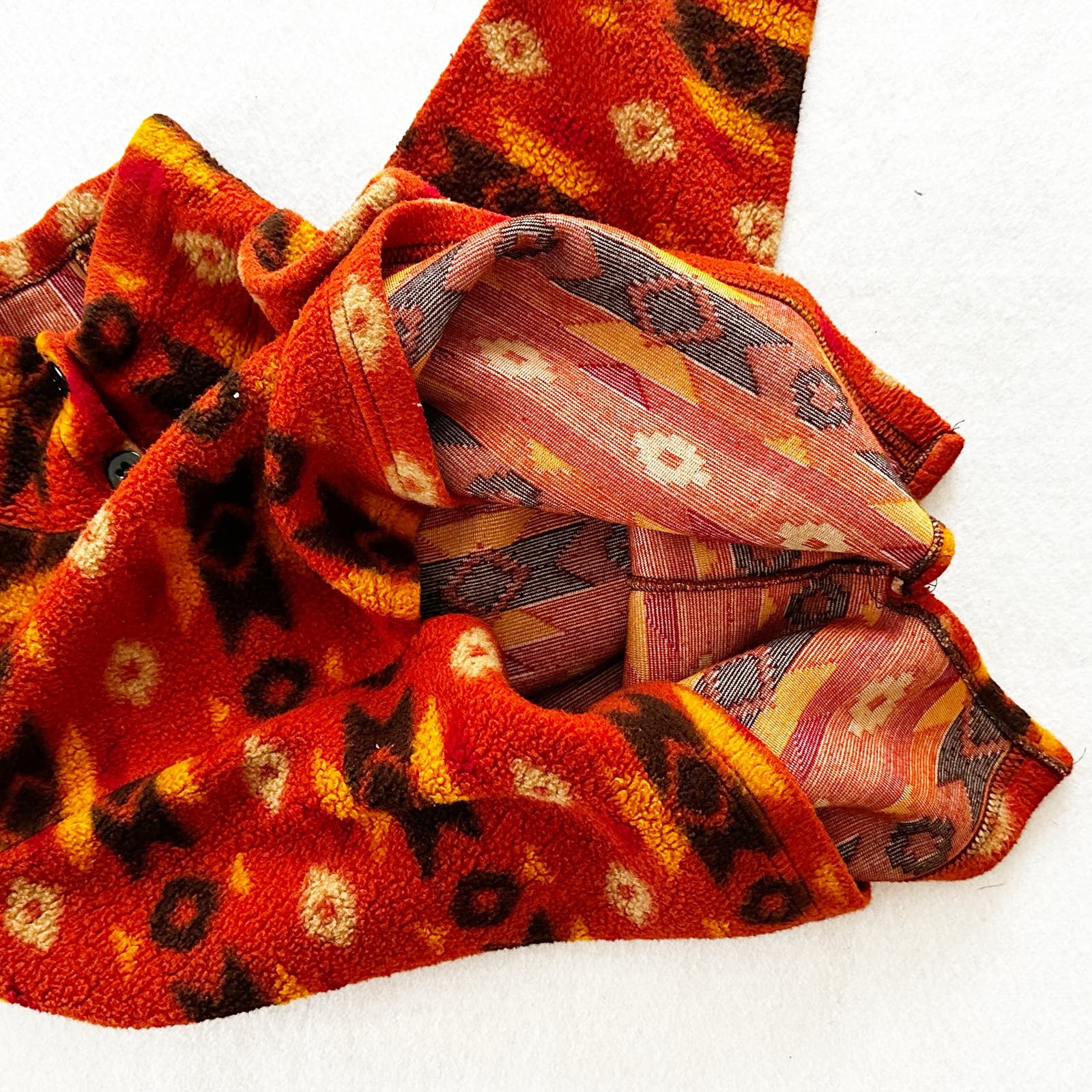 Vintage So Fun Kids Funnel Neck Print Fleece Pullover: 8y - Yellow Clover Vintage Kids Clothes