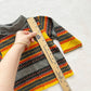 Vintage Sears Geo Stripe Pom Tee: 2/3T? - Yellow Clover Vintage Kids Clothes